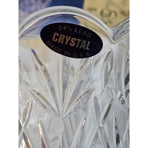 Cambria St. George Fine 24% Lead crystal 7" Vase NIB - Picture 5 of 5